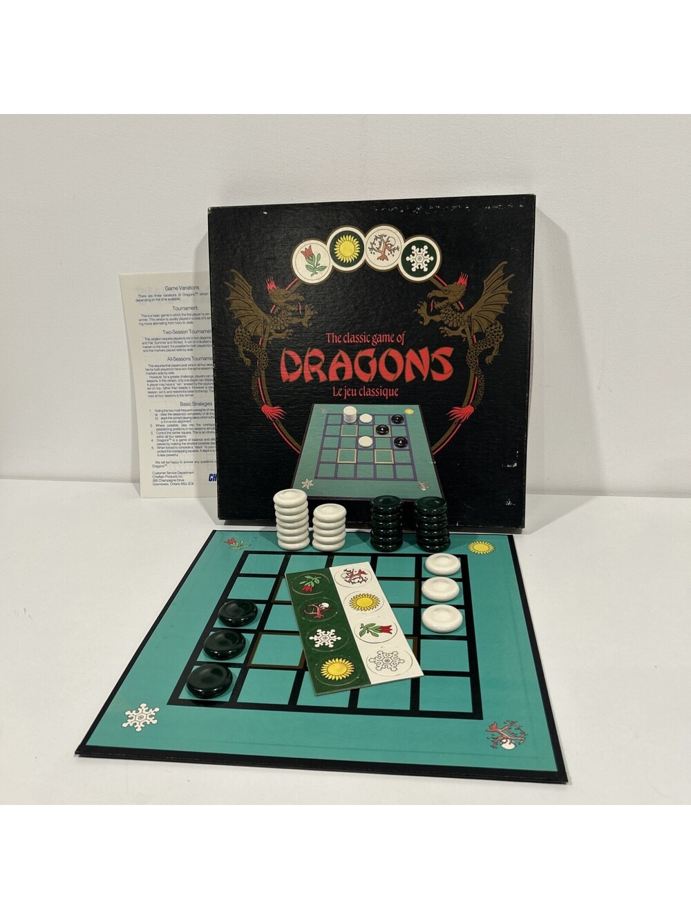 Vintage 1970s Dragons The Classic Game Complete Abstract Strategy Board Game